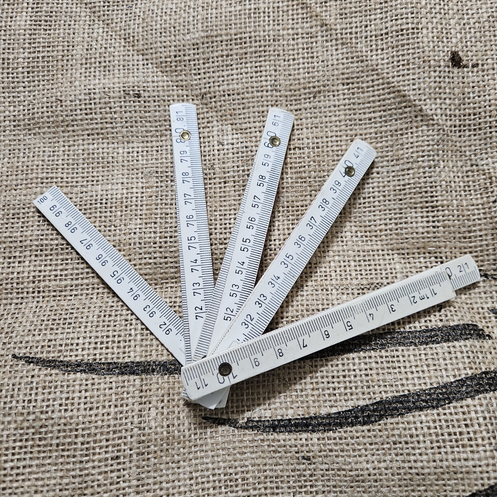 Centimeter Ruler Vintage White Plastic Folding Rule from Germany Measure - Picture 2 of 12